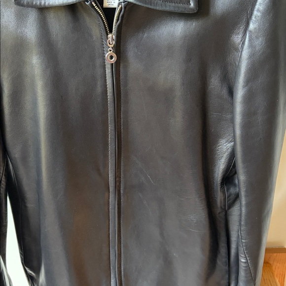 Ellen Tracy Soft Leather Jacket Zip Up Black Medium - Picture 5 of 6